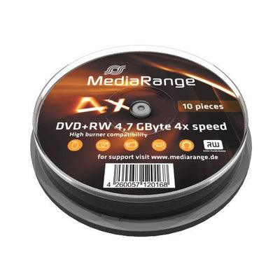 Mediarange MR451 Dvd White 4,7GB Dvd + Rw 10 Pieces — image 1