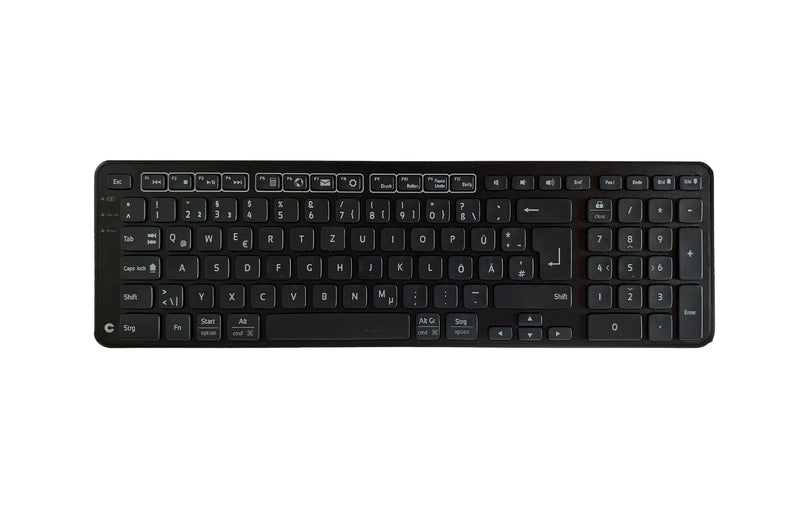 Contour Teclado German Design Balance RF Inalámbrico + USB Qwertz Negro