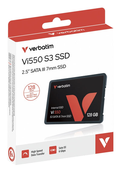 Verbatim SSD 128GB VI550 S3 Phison 2,5 6.3CM SATA III Intern Retail — image 1