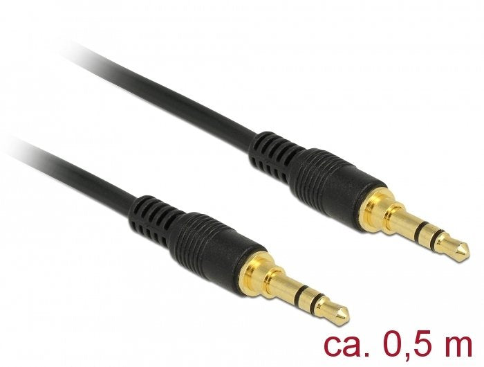 Delock 85545 Cable Audio 0,5M 3,5MM Black