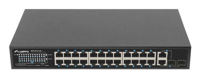 Lanberg Switch Rack 19 RSFE-24P-2C-250 24X 100MB PoE + 2X Combo Gigabit 250W — image 1