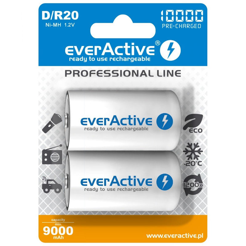 Everactive Battery EVHRL20-10000 Doméstica Battery Rechargeable D Níquel-metal Hidruro (nimh)