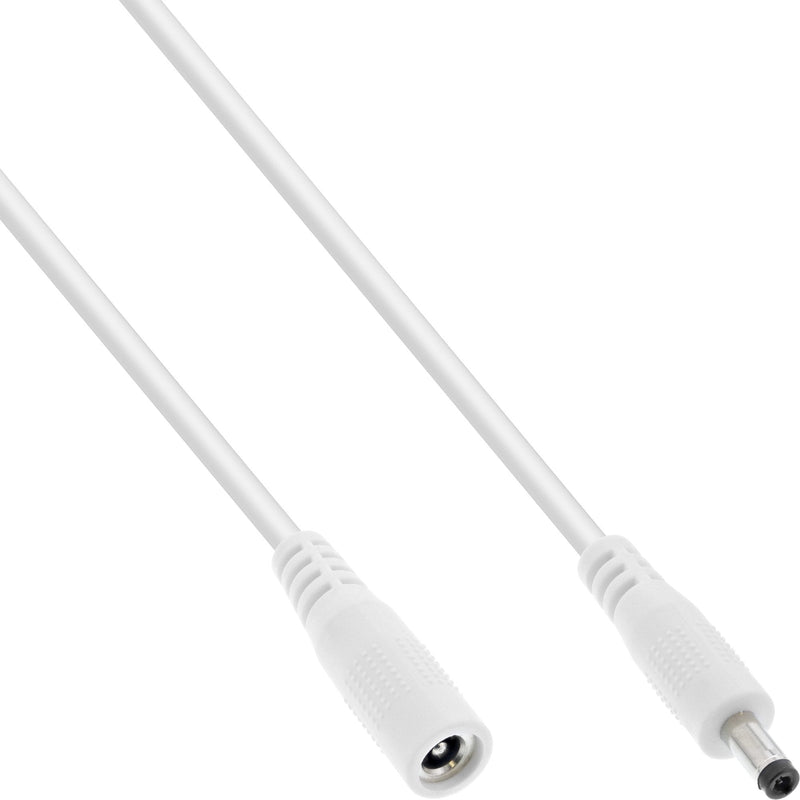 Inline Cable Extensión Cc , Plug Cc Male/Female 4,0X1,7MM, White 0,5M