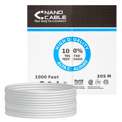 Nanocable Bobina Network Cable Rigido RJ45 CAT.5E FTP AWG24 305M - Grey — image 1