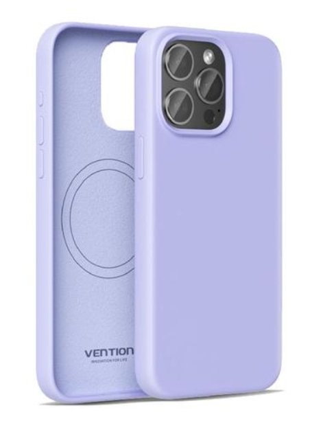 Vention Case Silicone With Magsafe KUEV0-20 Compatible With Iphone 14 Plus Purple