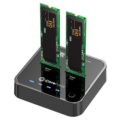 Coreparts Ms-cloner-sata Base Connection Hard Drive USB 3.2 Gen 2 (3.1 Gen 2) Type-c Black — image 1