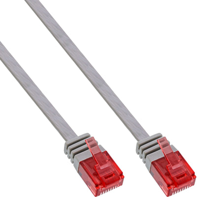 Inline Flat Ultraslim Network Cable U/UTP CAT.6 Gigabit Ready Grey 7M — image 1