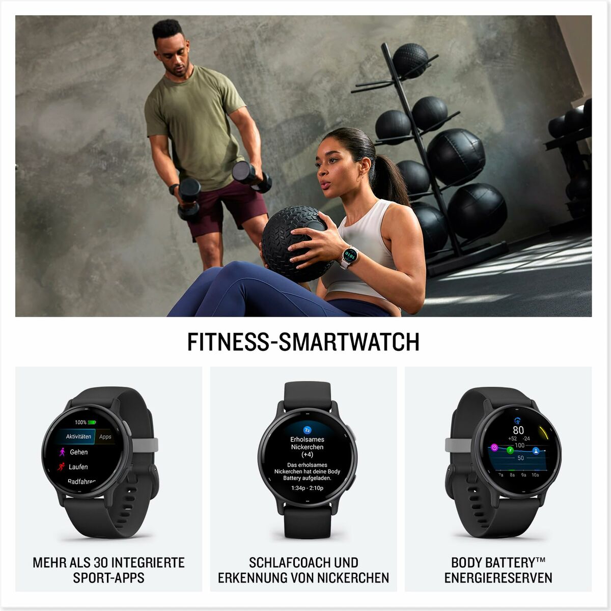 Garmin Smartwatch Garmin Vivoactive 5 Black 1,2"