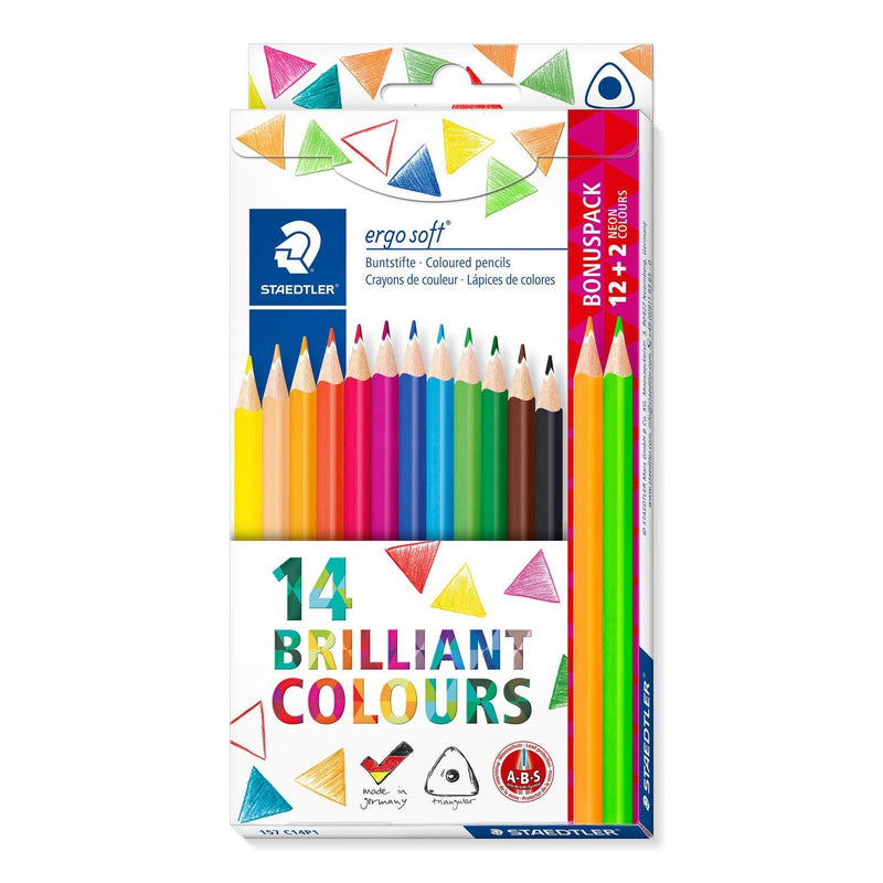 Staedtler Pencil Colour Ergosoft Neon 14ST