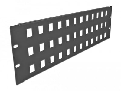 Delock 19 Keystone Patchpanel 48 Port 3 He Black — image 1