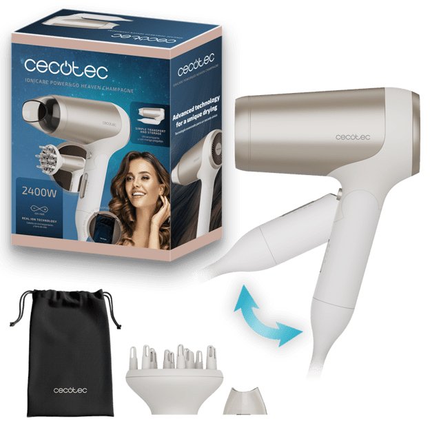 Hair Dryer 101442 Power&go Heaven Champagne