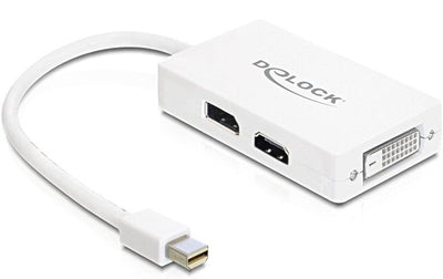 Delock Adapter Mini DisplayPort Male VGA / HDMI / DVI Female Passive White — image 1