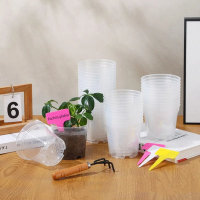 Flower Pot With Lid Transparent Nursery Basin