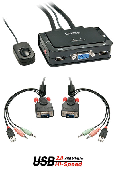 Lindy Switch KVM VGA, USB 2.0 And Audio. 2 Ports — image 1