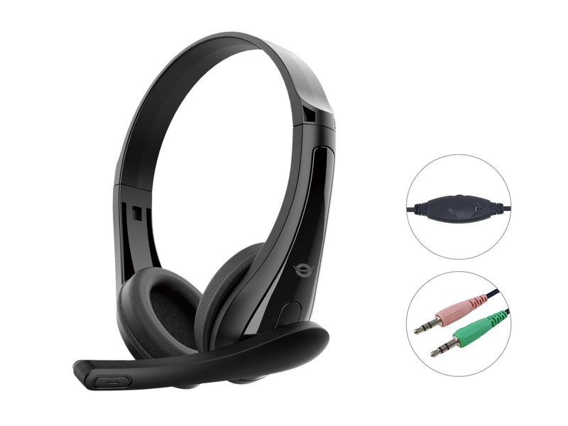 Conceptronic Headphones POLONA06B3T Jack 3.5MM 1.8M Black