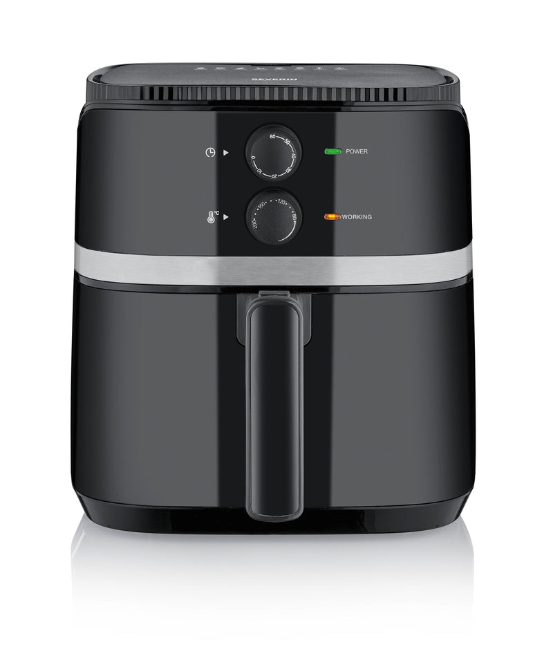 Severin Fr 2452 Fryer Sencillo 4,3 L Independiente 1500W Fryer Air Caliente Black Silver