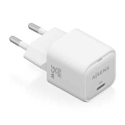 Aisens Charger GaN 35W, 1x USB-C PD 3.0 QC4.0, White — image 1