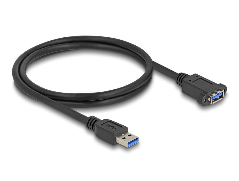 Delock 80486 USB Cable 5Gbps USB Tipo-a Male a USB Tipo-a Female Installation 1M Black