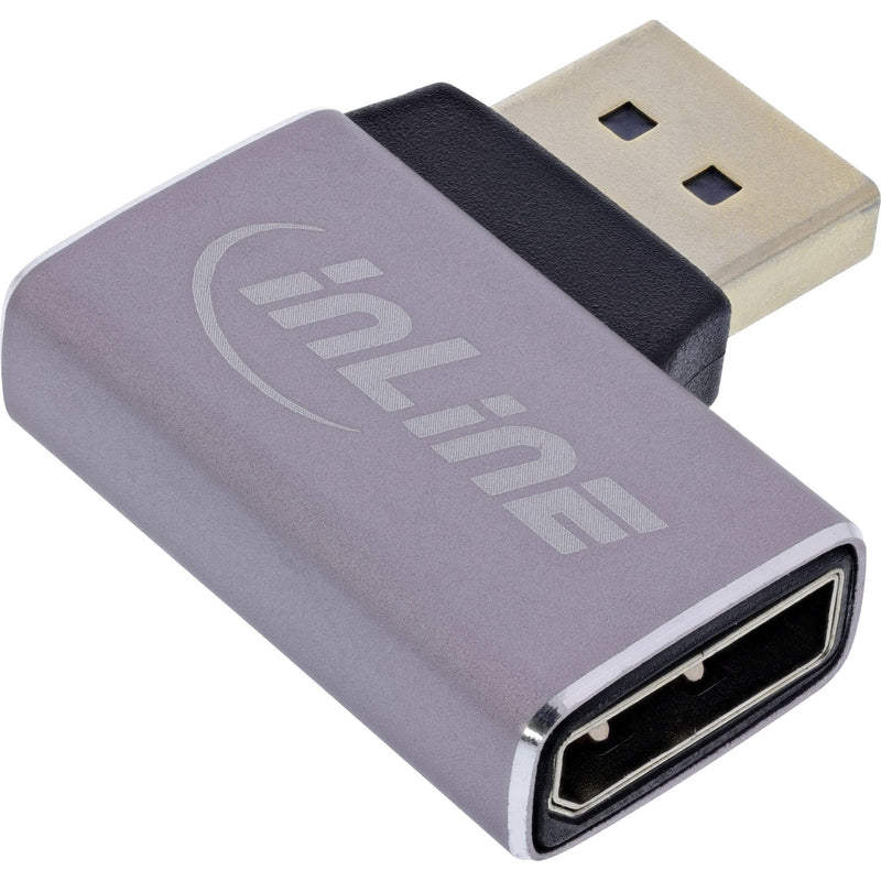 Inline® DisplayPort 1.4 Adapter, DisplayPort Male / Female, 90° Right, 8K UHD