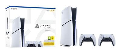 Sony Playstation 5 Slim Disc Edition 1TB With 2 Dualsense Controller - White — image 1