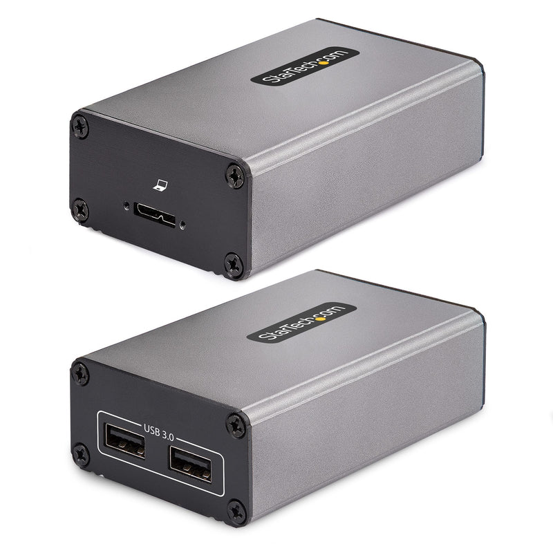 StarTech.com 2-PORT USB 3.0 Extender Over OM3 Multimode Fiber, Lc/Lc, 2X 5Gbps USB-A Hub, 350M (1150FT) Range,
