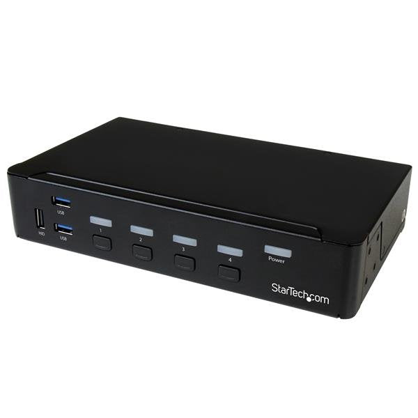 StarTech.com Switch Conmutador KVM 4 Ports DisplayPort 4K With Hub USB 3.0 Periféricos Conmutador KVM / USB4 X