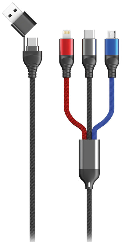 2GO Cable USB / Type C All In One Black 120CM — image 1