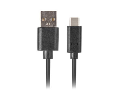 Lanberg USB Cable CA-USBO-20CU-0010-BK Connectors USB-A a USB Type-c Qc 3.0 1M Black — image 1