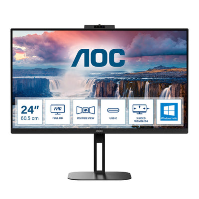 AOC Monitor 24V5CW Bk 23.8 HDMI DP USB — image 1