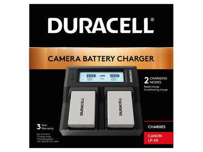 Duracell LED Dual Dslr Battery Charger For Canon LP-E8 DRC6104 — image 1