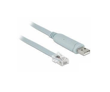 Delock Adapter USB 2.0 Tipo-a Male 1 X Serial RS-232 RJ45 Male 5,0M Grey
