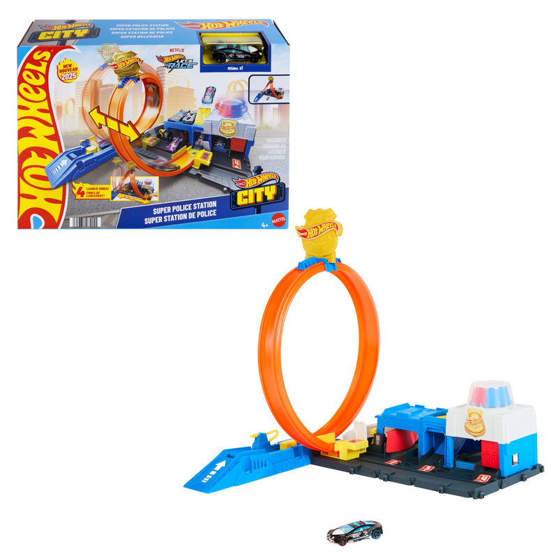 Pista Super Estacion Policia City Hot Wheels