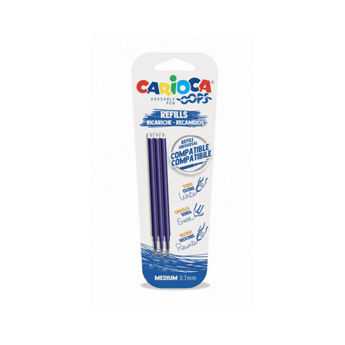 Carioca Spare Part Pen Oops Borrable Blue - Blister 3 — image 1