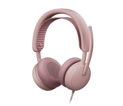 Logitech Headphone Zone Wired 2 For Business Cableado Cancelación Sound Activo Pink Certificado Equipos Micros — image 1
