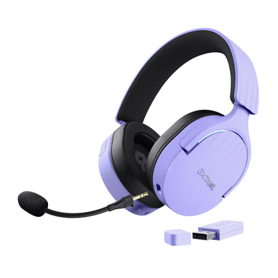 Trust Headphones Gaming Inalámbricos With Microphone Gaming Gxt 491 Fayzo Bluetooth Jack 3.5 Morados — image 1