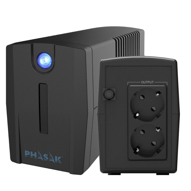 Phasak UPS Line Interactive Ottima 860VA Interactive 860VA-480W 2 Salidas Formato Tower