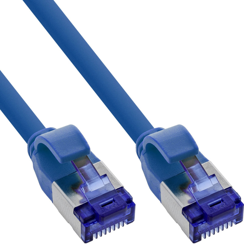 Inline® Network Cable Slim, CAT.6A, S/FTP, Tpe (lszh) Flexible, PoE, Blue, 30M