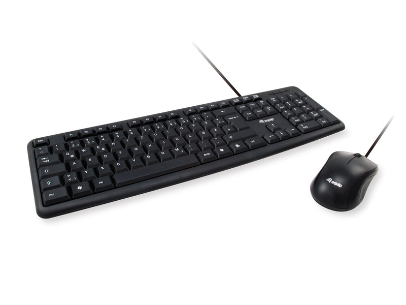 Equip Kombi With Cable Keyboard + Mouse Black 1.35M