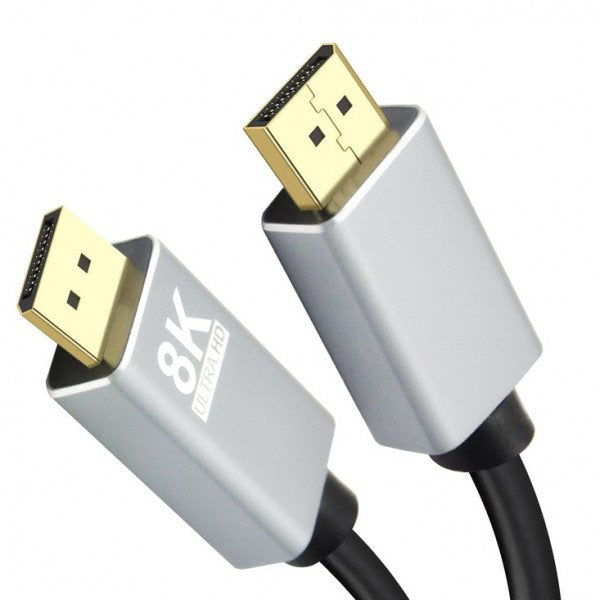 Helos Cable DisplayPort Male/Male Premium 8K, 3,0M, Black