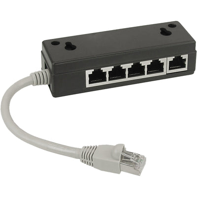 Inline ISDN Splitter 5x RJ45 Female 15CM Cable With Resistencias Terminals — image 1