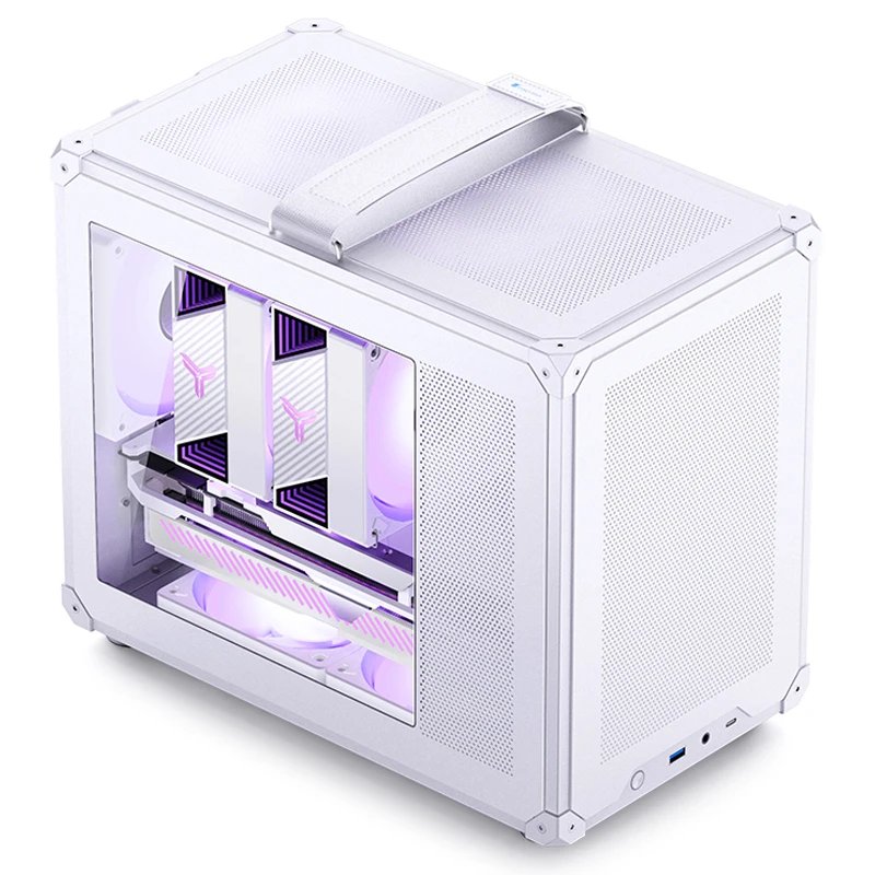 Jonsbo C6 Max. PC Housing Mini-carcasa, Micro-atx, Tempered Glass - White