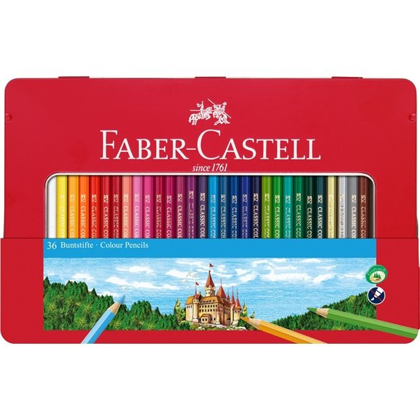 Faber-castell Pencil Colour Hexagonal 36ER Case Metallic