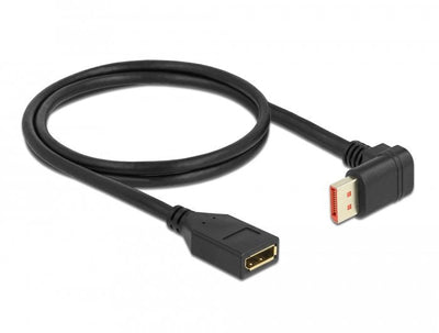 Delock DisplayPort Verlängerungscable Plug 90° Unten Gewinkelt Zu Buchse 8K 60 HZ 1M — image 1