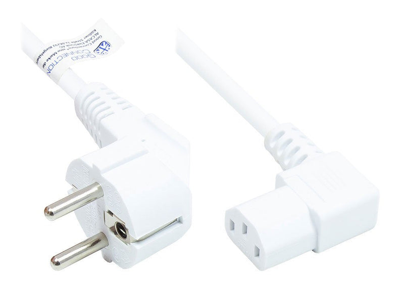 Good Connections Contact Protección-st. Angulado.- C13 Angulado. White 5M
