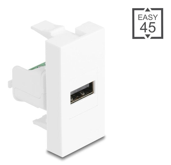 Delock Easy 45MÓDULO USB 2.0 Type a Connector Female a Terminalblock White