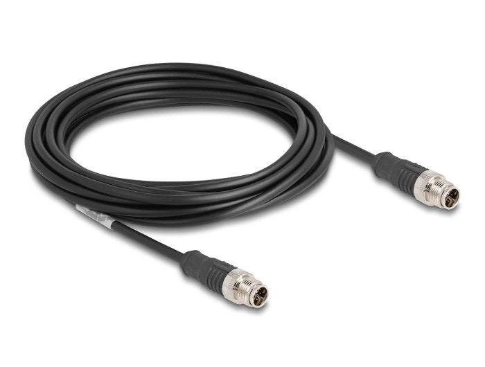 Delock 80865 Cable M12 Codificado X 8 Pin Male a Male Pvc 5M