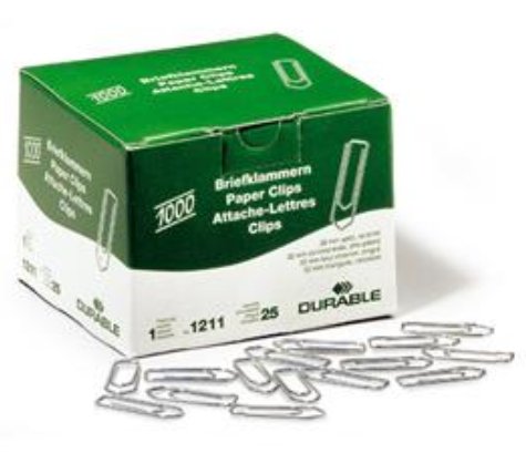 Durable Clips 32MM 1000 Pieces Galvanizados