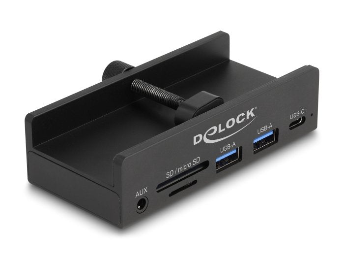 Externer USB 5Gbps 3 Port Hub 2 X USB Type a, 1 X USB Type-c™ And 2 Slot Card Reader With Screw Fijación