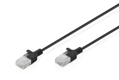 Digitus Cable Network CAT.6 U-UTP Slim 0,3M Black — image 1