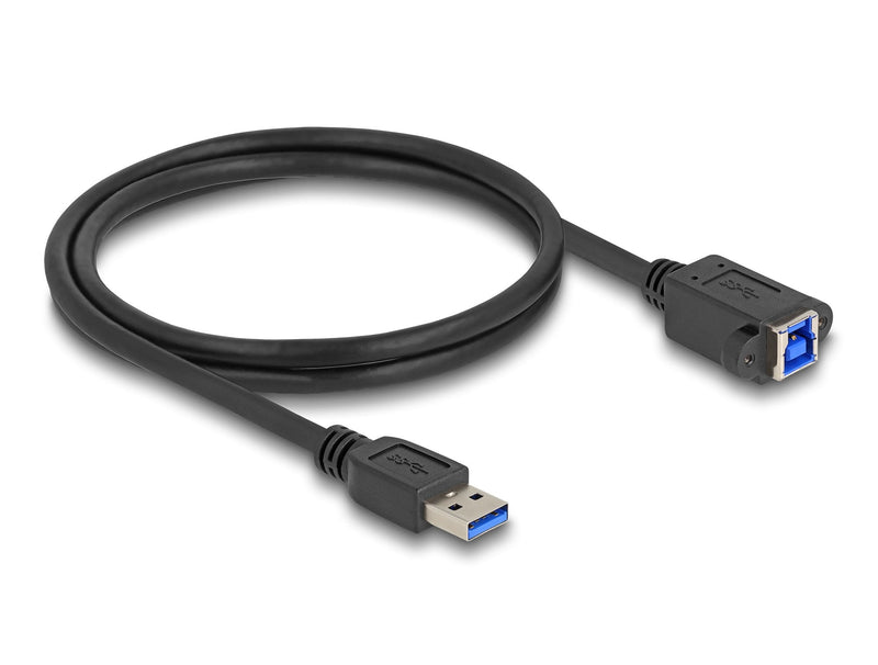 Delock 80485 USB Cable 5Gbps USB Tipo-a Male a USB Tipo-b Female Installation 1M Black